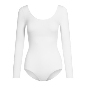 rumpf r3104 wit balletpakje voor meisjes met lange mouwen