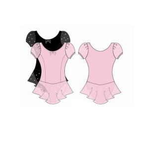 Capezio 3948C kinder balletpak met pailletten roze 