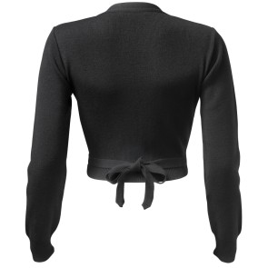 Papillon PA2056 wikkel balletvest voor dames zwart achterkant 