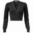 Papillon PA2056 wikkel balletvest voor dames zwart voorkant