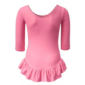 Papillon PK4145 balletpakje voor kinderen met lange mouwen en kort rokje roze achterkant 