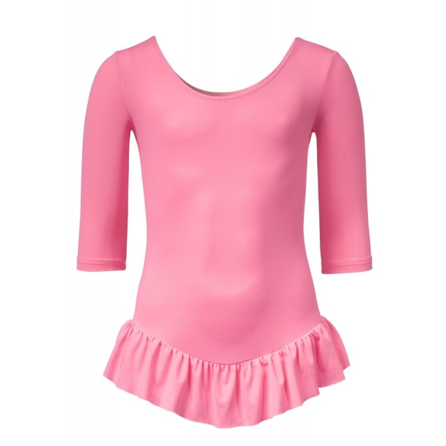 Papillon PK4145 balletpakje voor kinderen met lange mouwen en kort rokje roze voorkant
