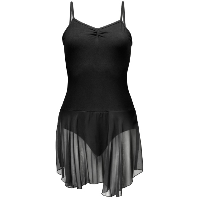 Papillon PA4054 dames balletpak met spaghettibandjes en rok voorkant