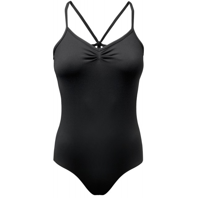 Papillon 7PA4205 balletpakje met bandjes patroon op rug zwart voorkant