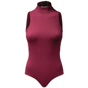 Papillon 7PA4214 balletpak turtleneck zonder mouwen rood voorkant