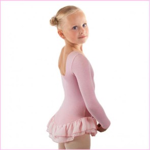 Papillon PK4047 roze balletpakje met mouwen en kort rokje