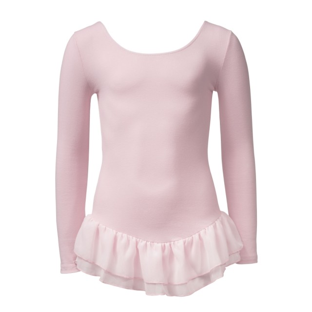 Papillon PK4047 zalmroze balletpakje met lange mouw