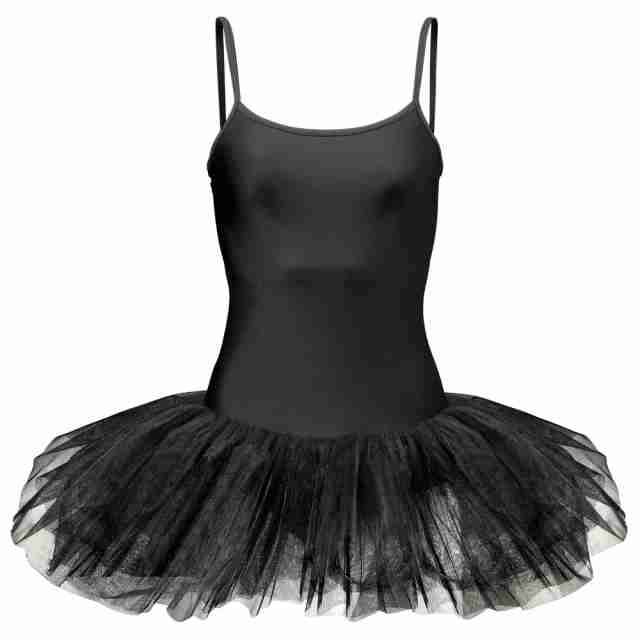 Papillon PA4090 dames balletpak met tutu voorkant zwart