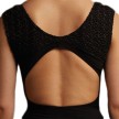 Capezio 10187 zwart balletpak voor dames lage rug achterkant 