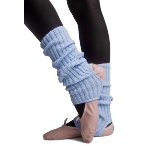 Intermezzo beenwarmers lichtblauw kort met opening