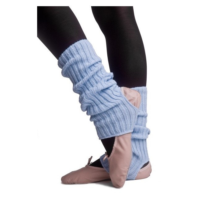 Intermezzo beenwarmers lichtblauw kort en met opening 