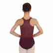 Capezio TC0017W dames balletpak hemdmodel mesh op rug paars achterkant 