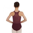 Capezio TC0017W dames balletpak hemdmodel mesh op rug paars achterkant 