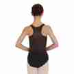 Capezio TC0017W dames balletpak hemdmodel mesh op rug zwart achterkant