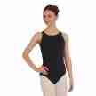Capezio TC0017W dames balletpak hemdmodel mesh op rug zwart voorkant