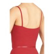 Capezio CAD100 rood balletpak spaghettibandjes en tailleband achterkant 