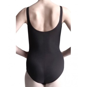 Capezio MC812W zwart dames balletpak met halter achterkant 