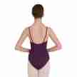 Capezio TC0040W balletpak spaghettibandjes gekruist op de borst achterkant paars