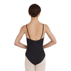 Capezio TC0040W balletpak spaghettibandjes gekruist op de borst achterkant zwart
