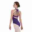 Capezio TC0037 dames balletpak dunne bandjes paars achterkant