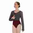 Capezio CK1000W dames vest V-hals grijs voorkant