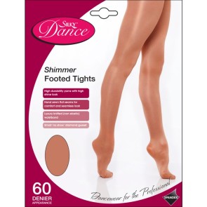 Silky Dance dames glanspanty met voet huidskleur