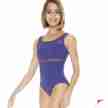 SoDanca E11155 dames balletpak hemdmodel met kant paars voorkant