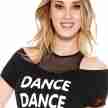 T-shirt met open schouders E11159 Black