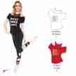 T-shirt met open schouders E11159