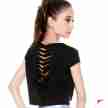 Crop top E11166 kinderen Black