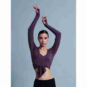 Ballet Rosa Mai Wikkeltop met Lange Mouw voor Dames