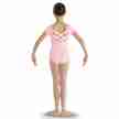 Bloch CL8832 kinderen balletpakje korte mouw roze achterkant