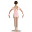 Bloch CL8832 kinderen balletpakje korte mouw roze achterkant