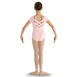 Bloch CL8832 kinderen balletpakje korte mouw roze achterkant