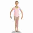 Bloch CL8832 kinderen balletpakje korte mouw roze voorkant
