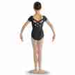 Bloch CL8832 kinderen balletpakje korte mouw zwart achterkant