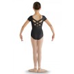 Bloch CL8832 kinderen balletpakje korte mouw zwart achterkant