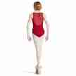 Boch L8805 rood dames balletpak hemdmodel mesh rug achterkant