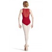 Boch L8805 rood dames balletpak hemdmodel mesh rug achterkant