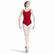 Boch L8805 rood dames balletpak hemdmodel mesh rug voorkant