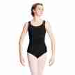 Boch L8805 zwart dames balletpak hemdmodel mesh rug voorkant