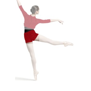 Bloch R6564 Kelsey broekje met trekkoord rood