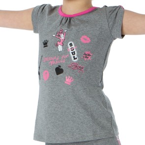 Papillon Grijs Dans T-shirt Paris Girls Uitverkoop