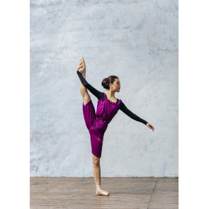 Grishko 0404PT Bobbie Warm-Up Unitard Kort Roze