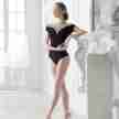 Grishko DA1524M dames balletpakje met open hals Zwart