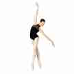 Sansha dames balletpak halter zwart voorkant