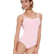 SoDanca E11010 roze dames balletpak mesh bandjes voorkant