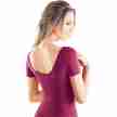 So Danca RDE1511 dames balletpak korte mouw ronde hals rood achterkant