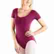 So Danca RDE1511 dames balletpak korte mouw ronde hals rood voorkant