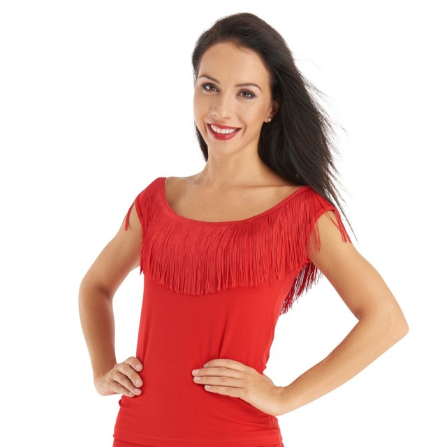 Rumpf BAYAMO dames Top met franjes
